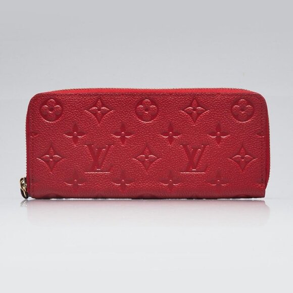 Louis Vuitton Cerise Monogram Empreinte Leather Clemence Wallet - Picture 1 of 9